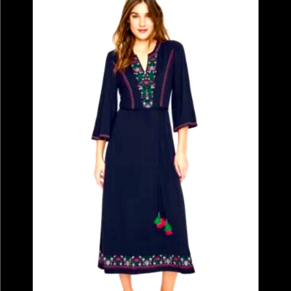 Boden Remi belted dress with tassels, like new 8P